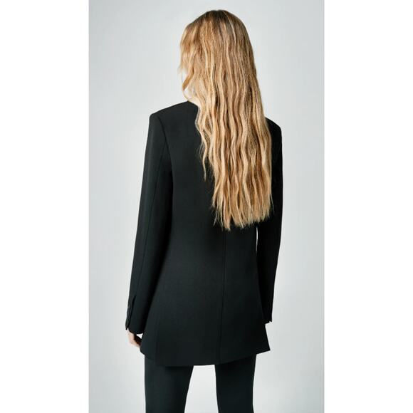 Smythe Oversized Double-Breasted Tux Blazer Black Size Small Oversized Chic Sexy - Picture 3 of 15